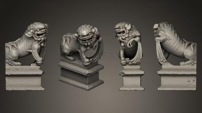 Статуэтки львы тигры сфинксы Статуя льва 007 М